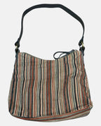 Striped Corduroy Shoulder Bag
