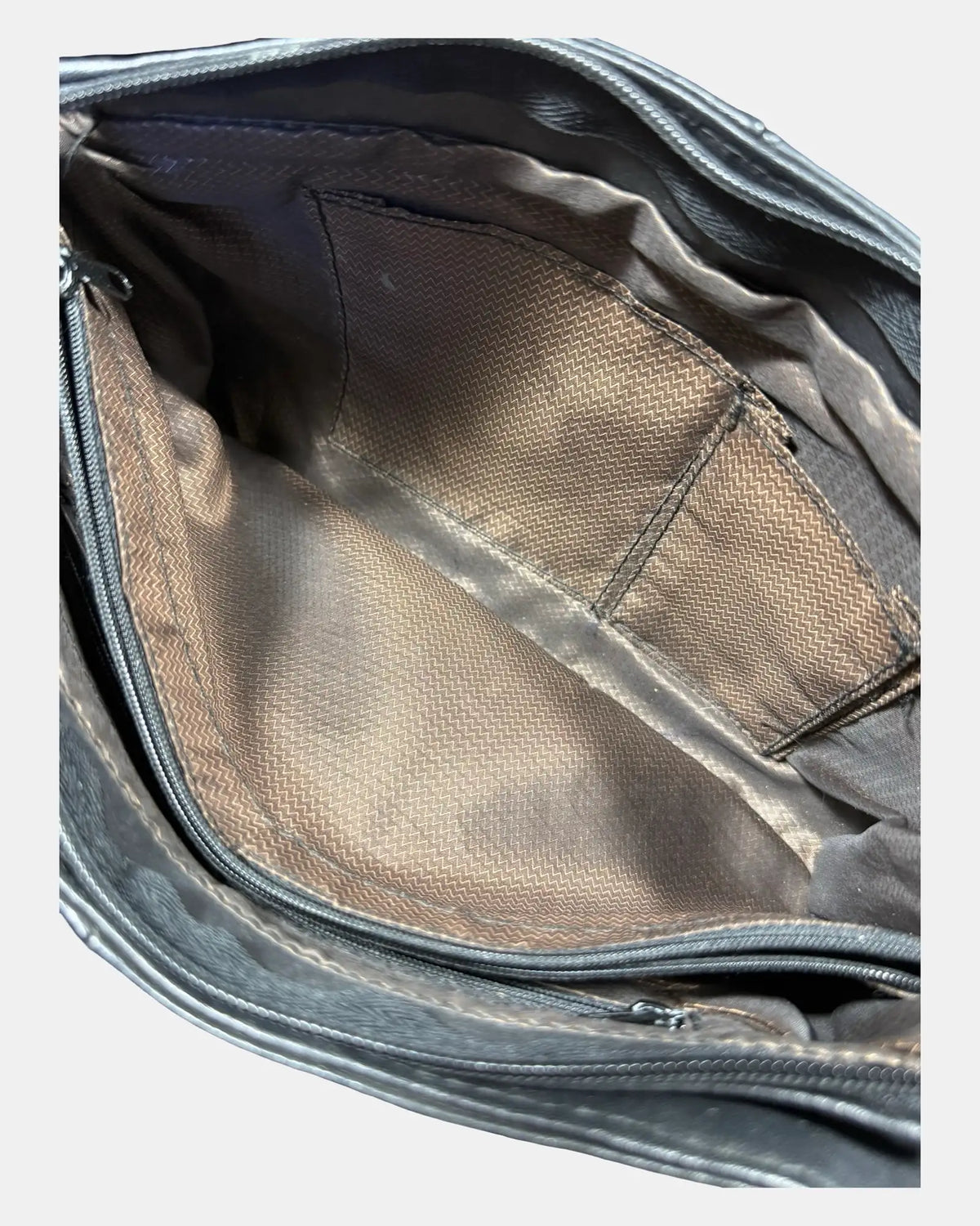 Black Leather Over Shoulder Bag