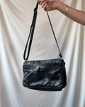 Black Leather Over Shoulder Bag