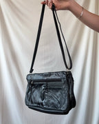Black Leather Over Shoulder Bag
