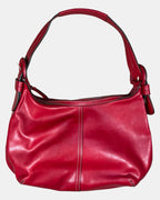 Red Buckle Shoulder Bag