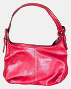 Red Buckle Shoulder Bag