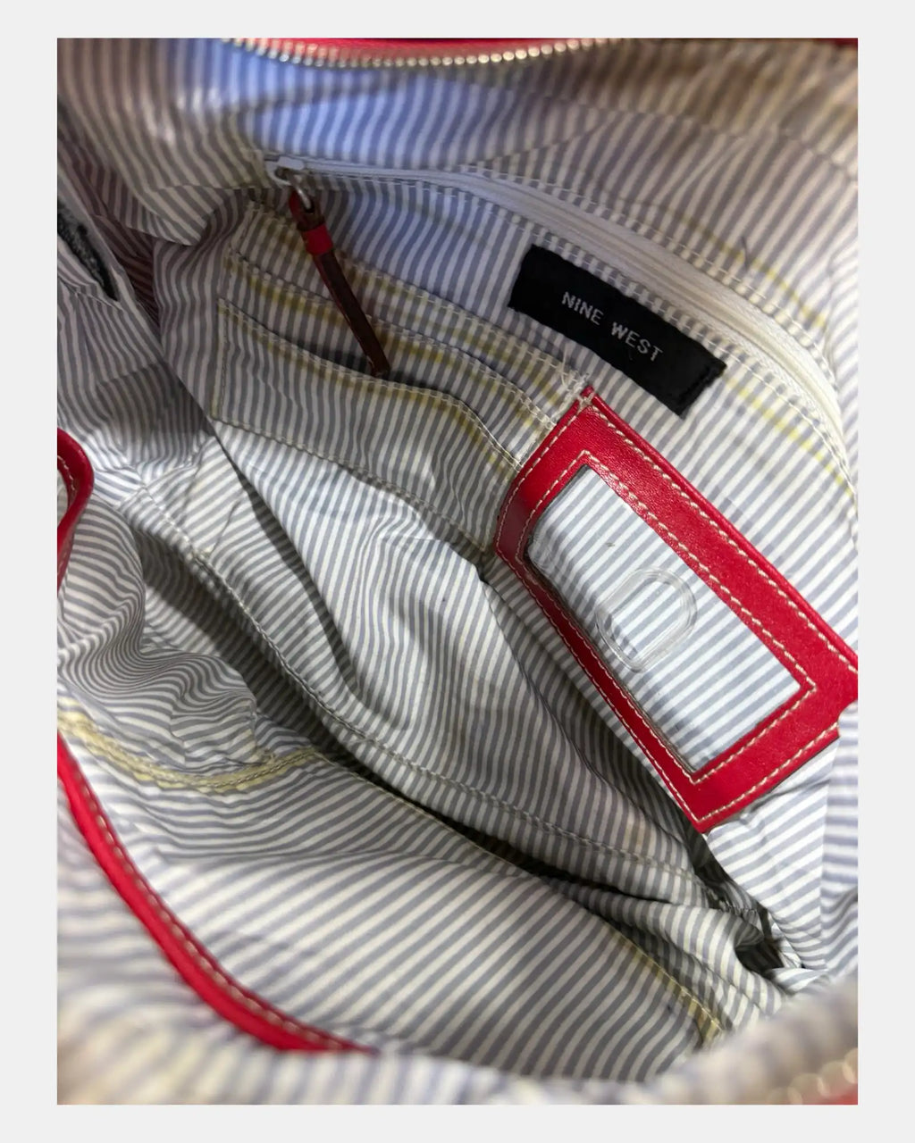 Red Buckle Shoulder Bag