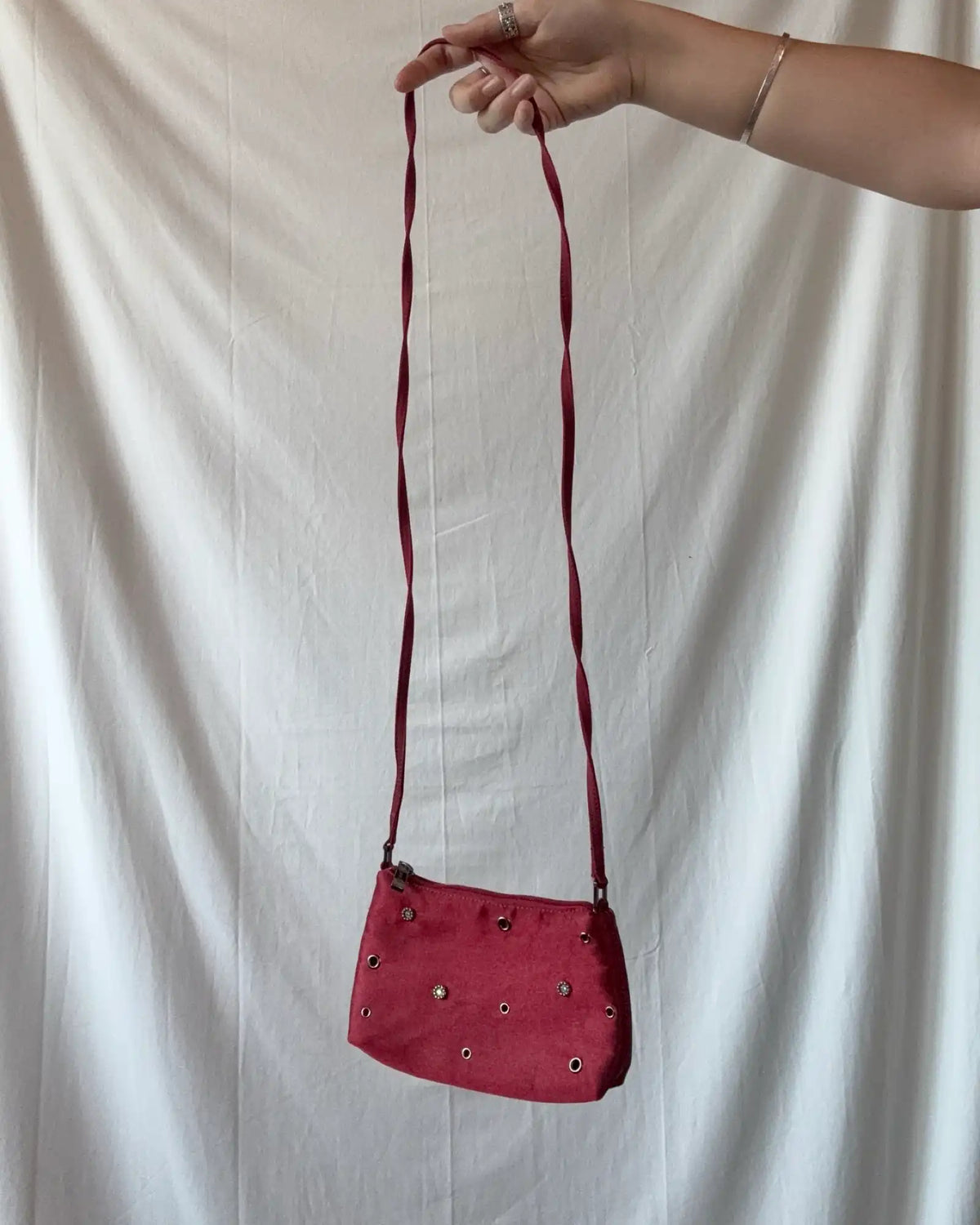 Small Red Beaded Bag