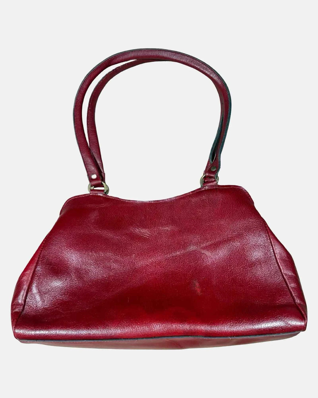 Red Genuine Leather Shoulder Bag