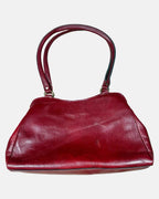 Red Genuine Leather Shoulder Bag