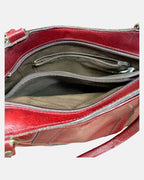Red Genuine Leather Shoulder Bag