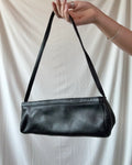 Black Leather Thin Shoulder Bag