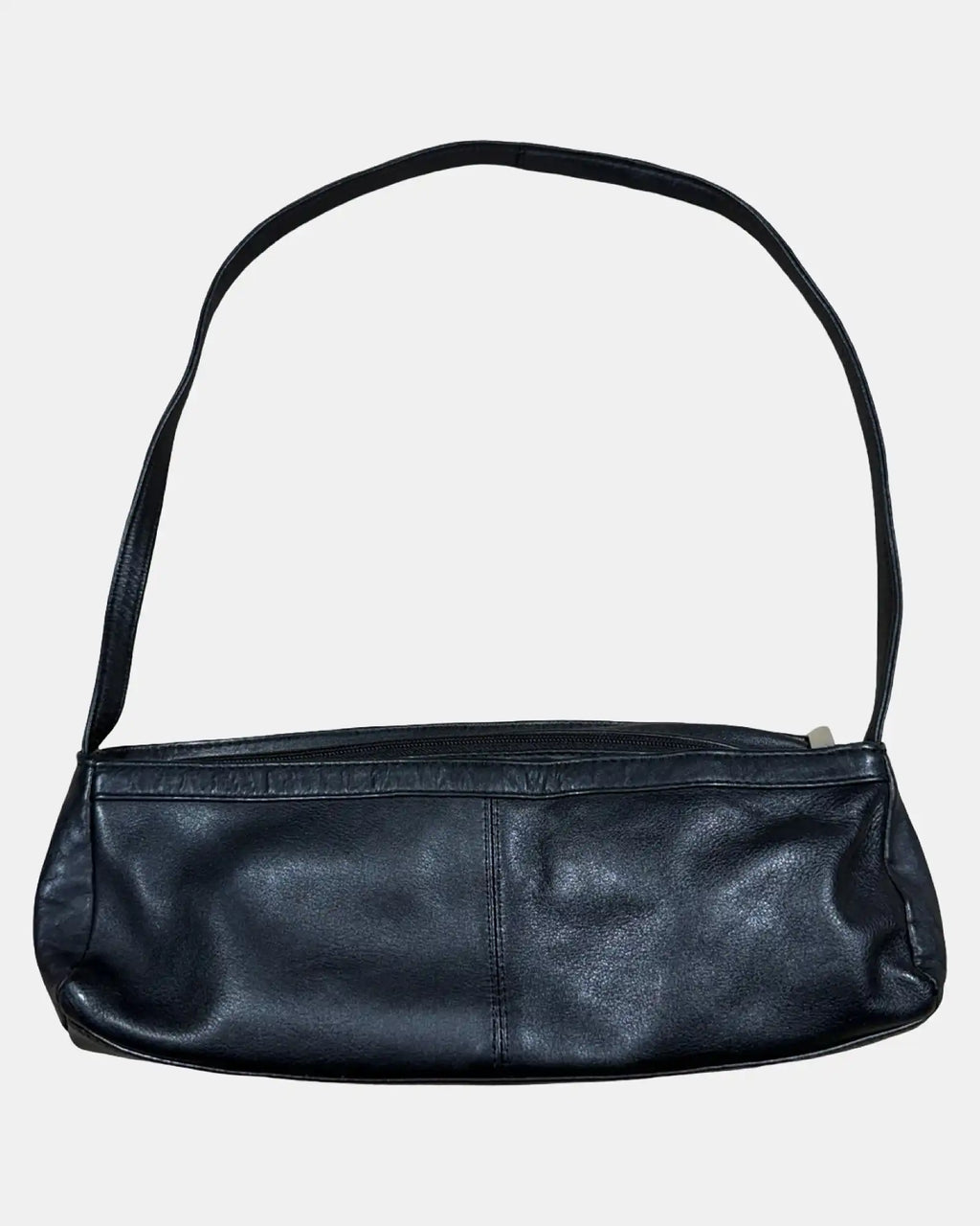 Black Leather Thin Shoulder Bag