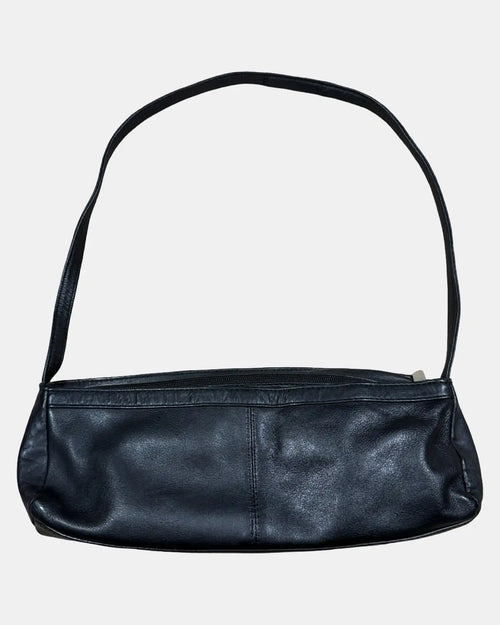 Black Leather Thin Shoulder Bag