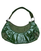 Mini Green Faux Leather Shoulder Bag