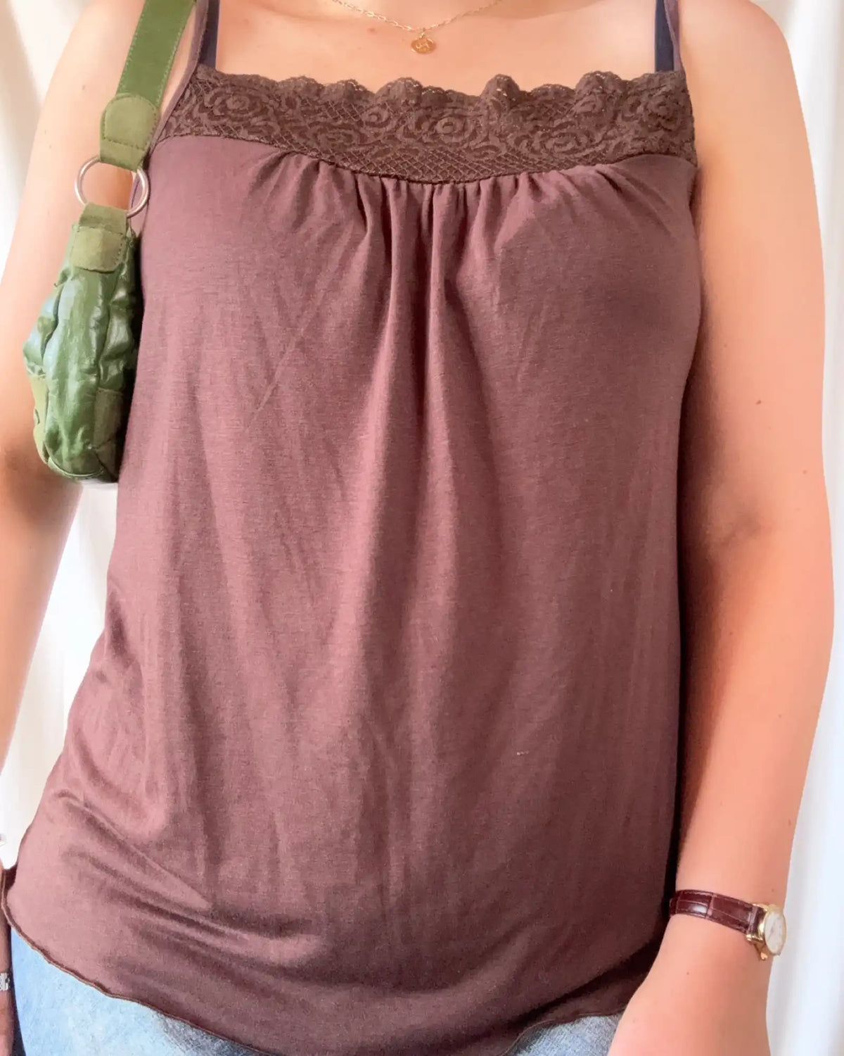 Mini Green Faux Leather Shoulder Bag