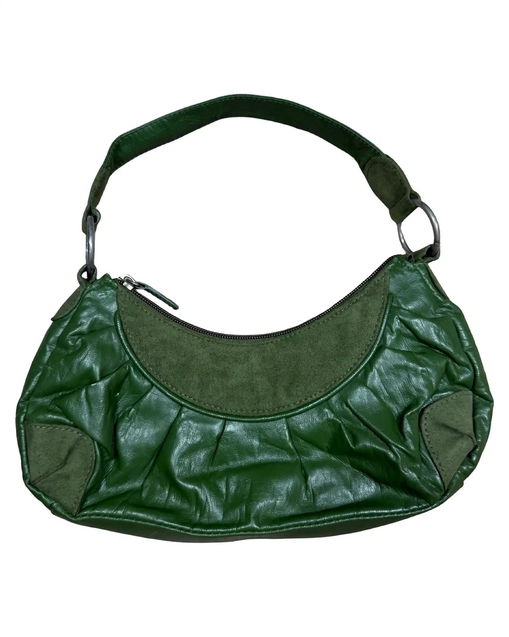 Mini Green Faux Leather Shoulder Bag