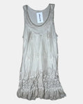 Grey Floral Mesh Dress