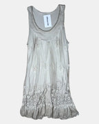 Grey Floral Mesh Dress