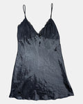 Black Slip Dress with Lace Detailing | Size 14