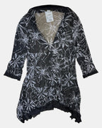 Black & Grey Long Cardigan Dress