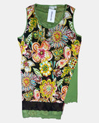 Green Yellow & Black Graphic Dress