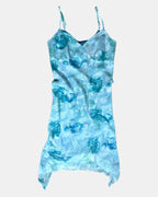 Y2K Blue & Green Fairy Core Dress | Estimated Size 10-12 - Zip Vintage