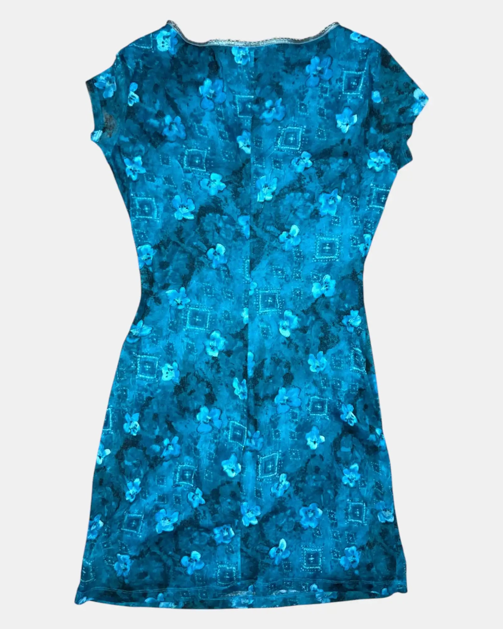 Vintage Blue Mesh Dress
