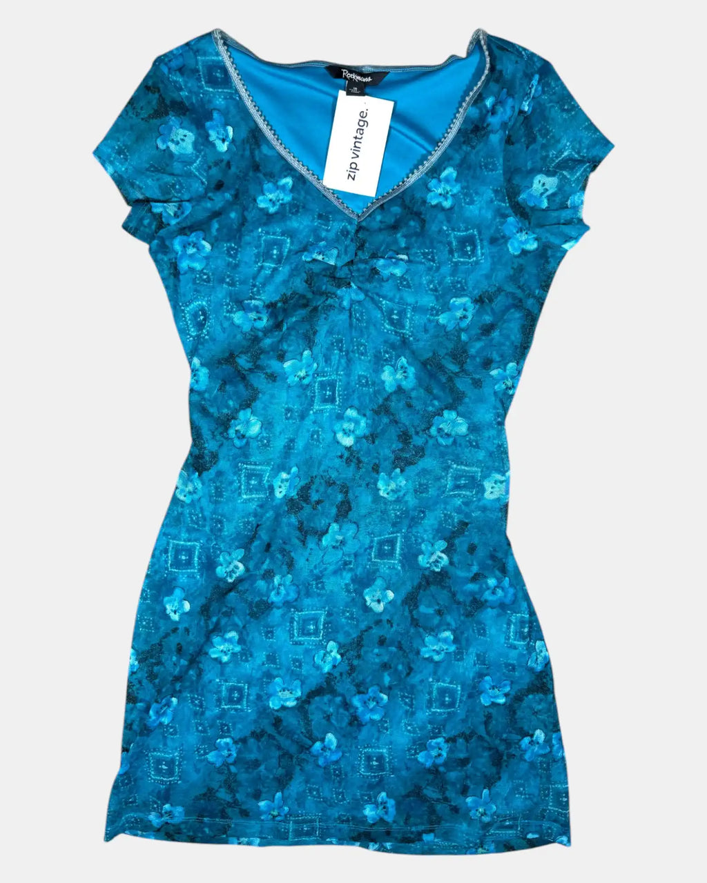 Vintage Blue Mesh Dress