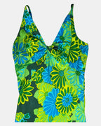 Green and Blue Floral Dress | Size M