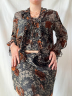 Brown and Orange Three Piece Set | Est. Size 14-16
