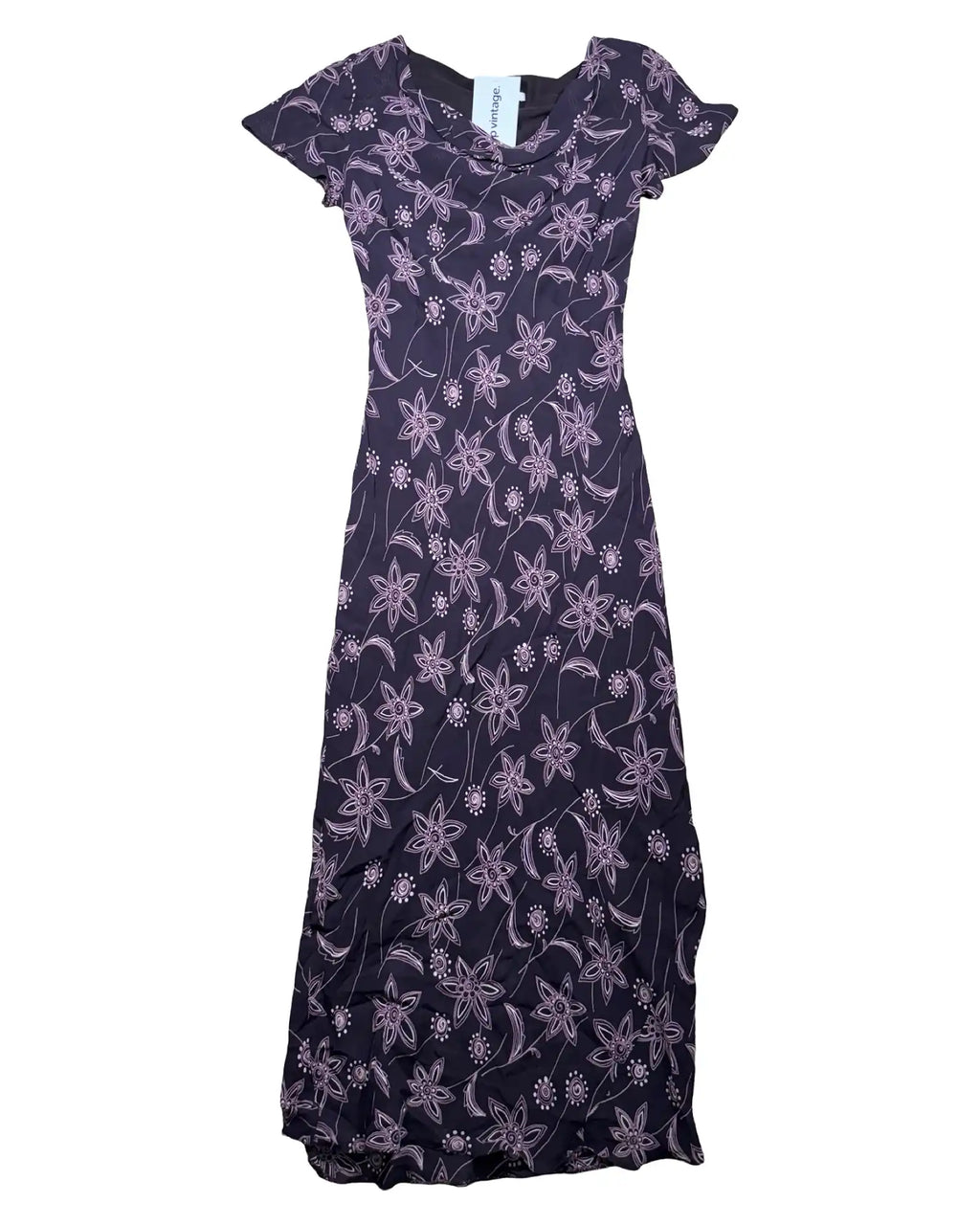 Brown and Pink Flowy Maxi Dress