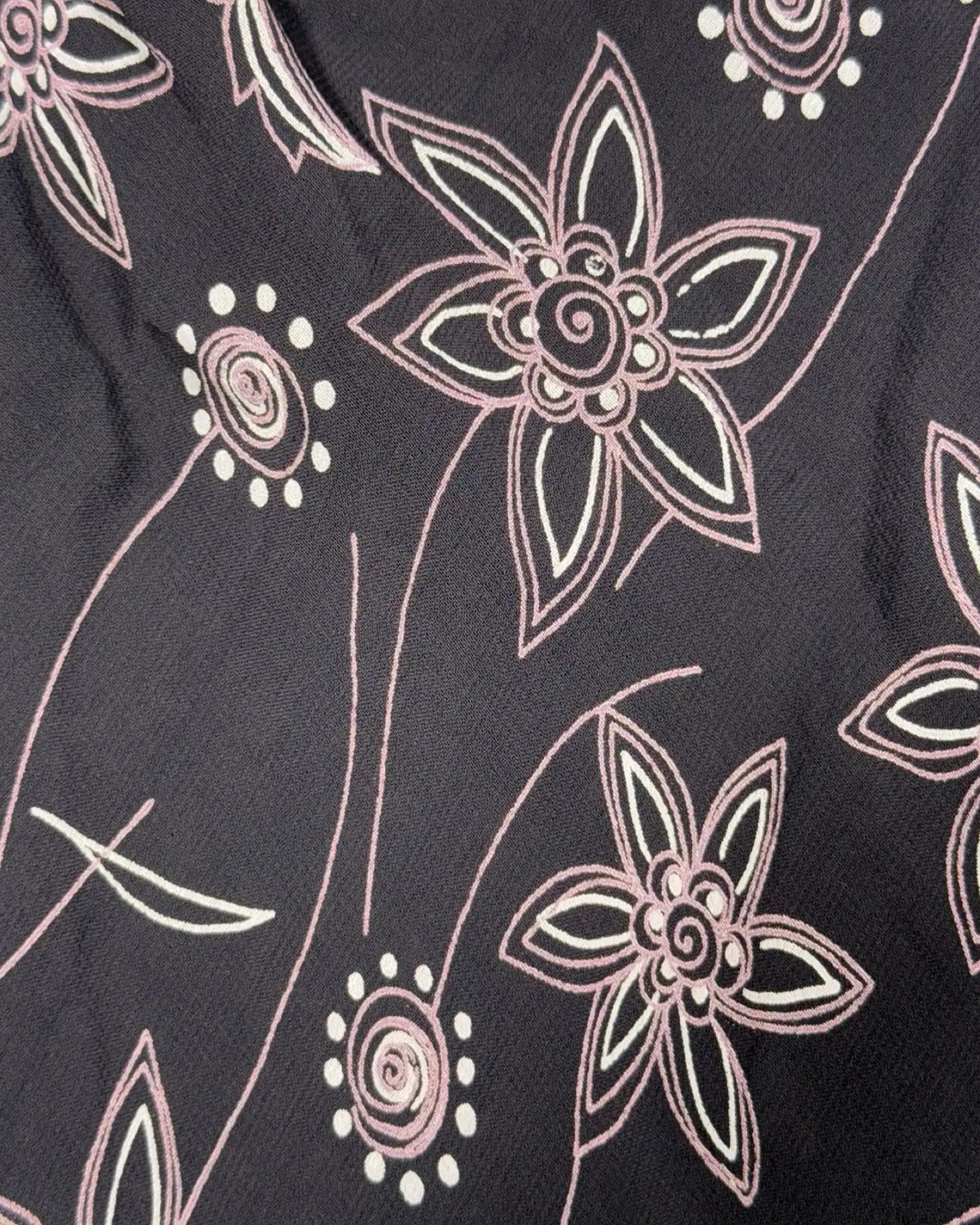 Brown and Pink Flowy Maxi Dress