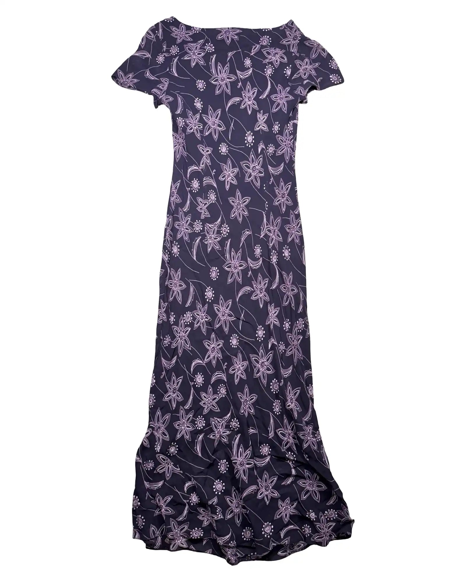Brown and Pink Flowy Maxi Dress