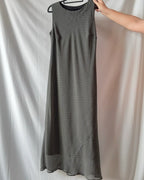 Dotted 90s Style Maxi Dress