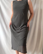 Dotted 90s Style Maxi Dress