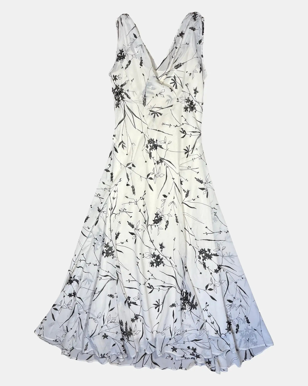 Black and White Floral Maxi Dress