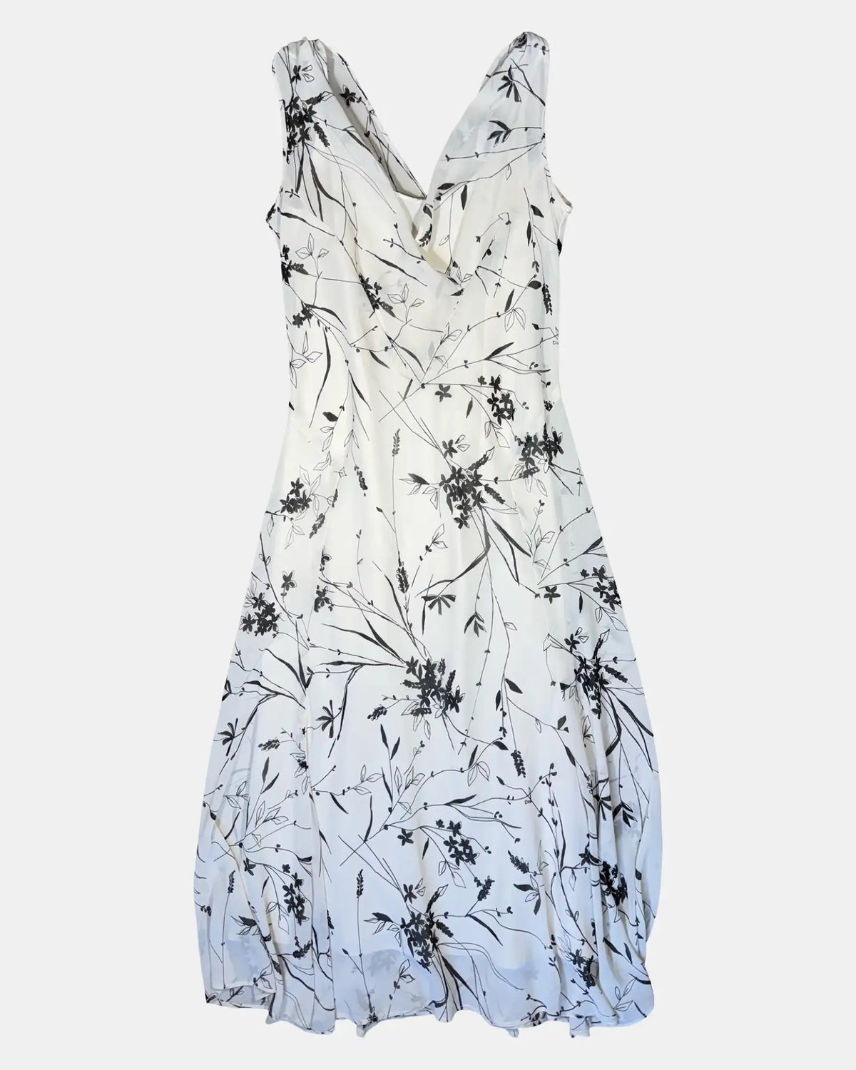 Black and White Floral Maxi Dress