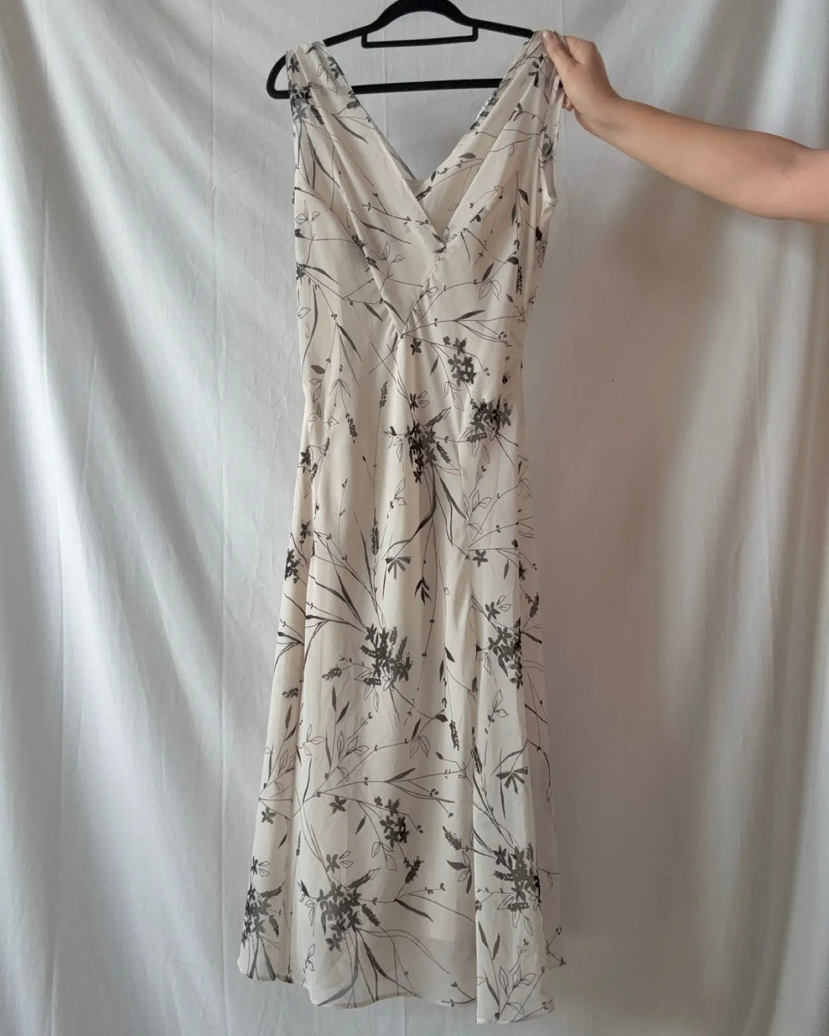 Black and White Floral Maxi Dress