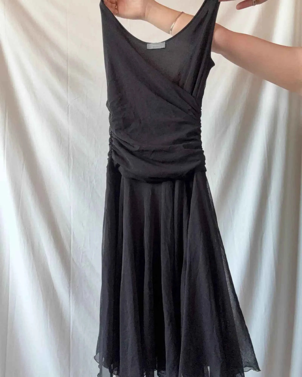 Black Layered Flowy Dress