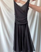 Black Layered Flowy Dress