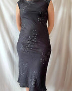Black Flowy Floral Maxi Dress