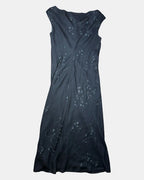 Black Flowy Floral Maxi Dress