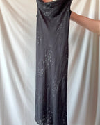 Black Flowy Floral Maxi Dress