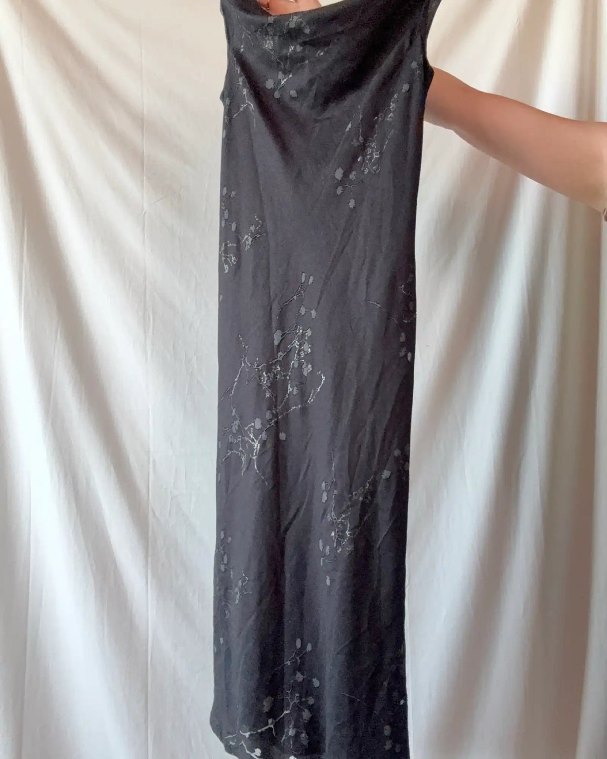 Black Flowy Floral Maxi Dress