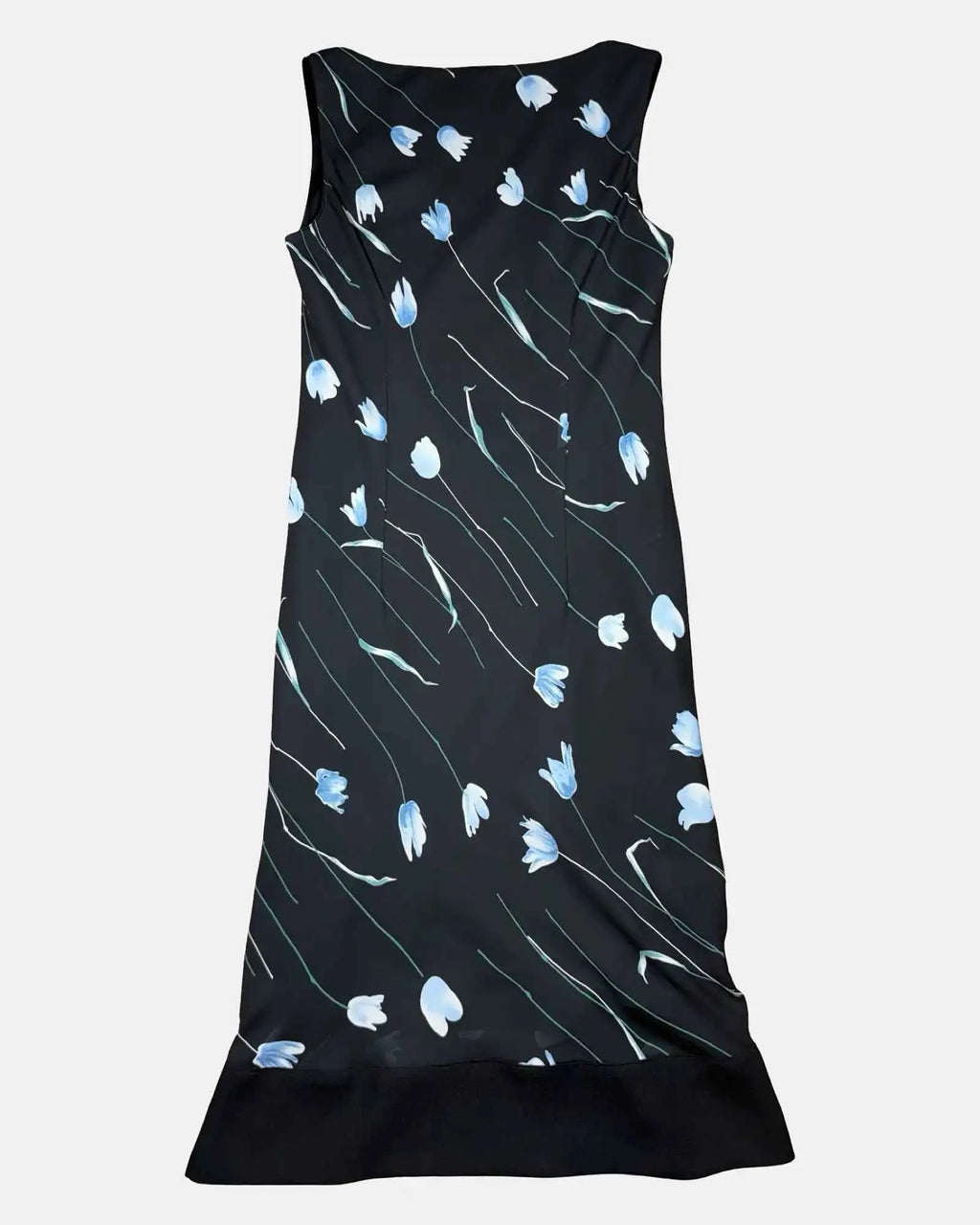 Black Floral 90s Style Dress