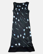 Black Floral 90s Style Dress