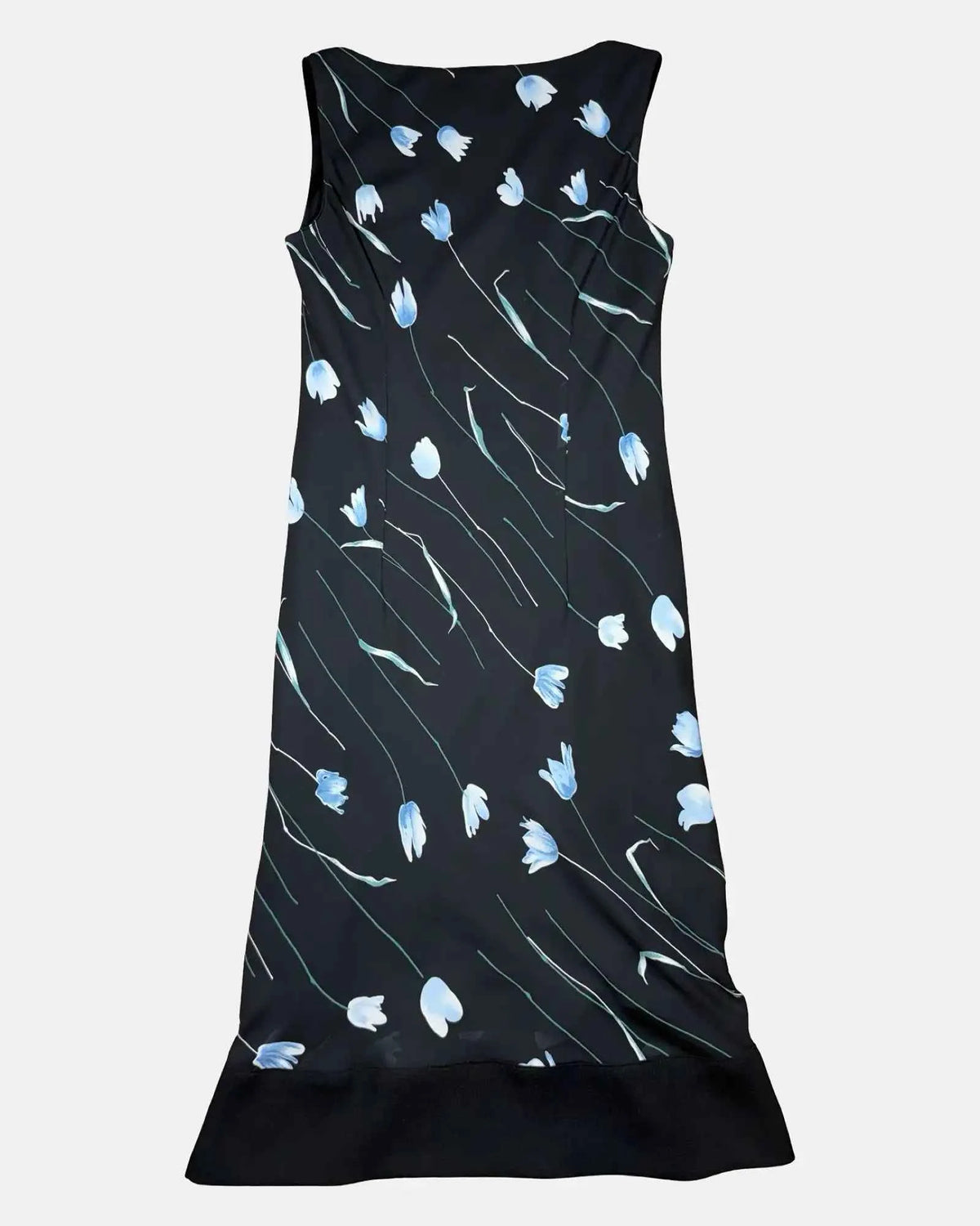 Black Floral 90s Style Dress