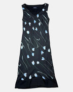 Black Floral 90s Style Dress