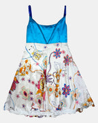 Silk Two Toned Floral Dress