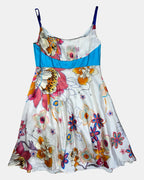 Silk Two Toned Floral Dress