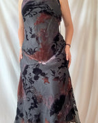 Black and Brown Floral Dress