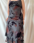 Black and Brown Floral Dress