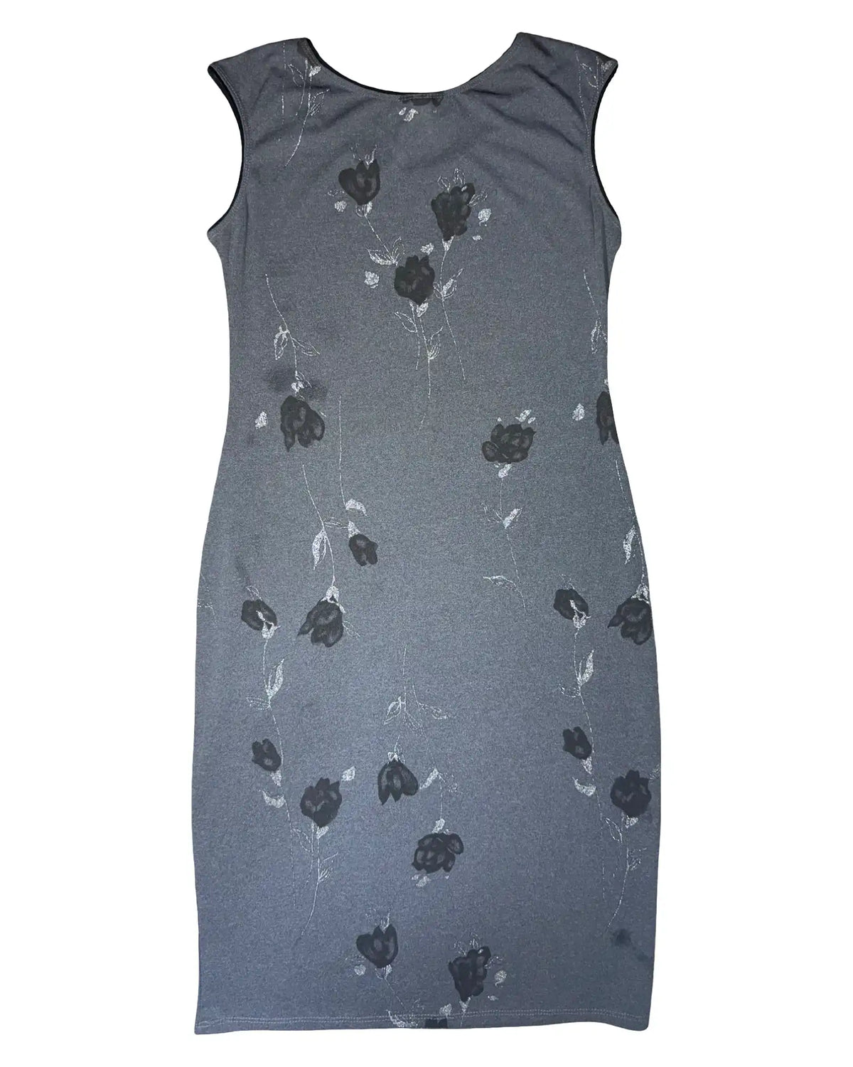Grey Black 90s Style Dress